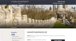Desktop Screenshot of lateralinvestments.co.uk