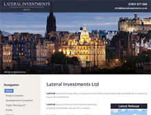 Tablet Screenshot of lateralinvestments.co.uk